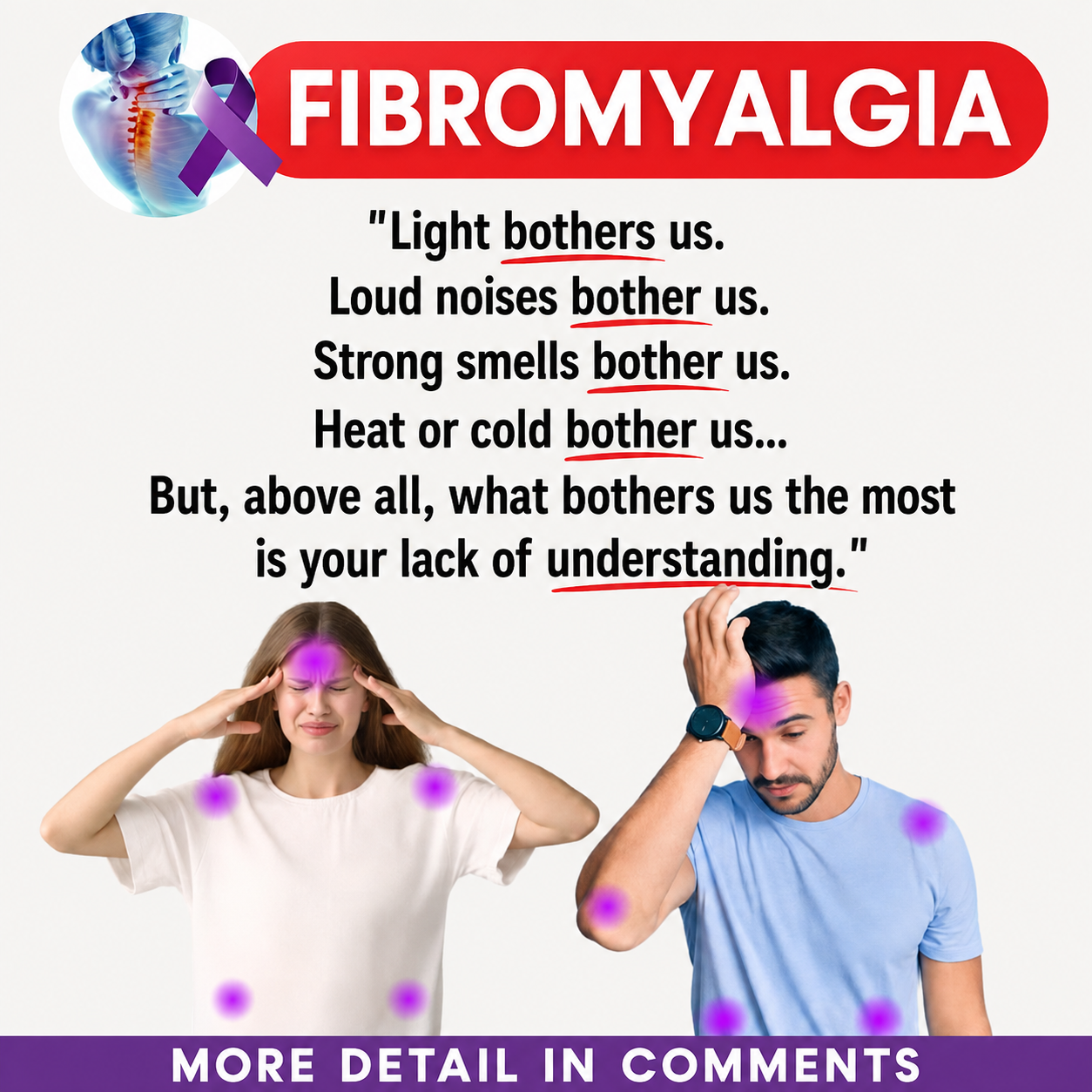 What Bothers Us Most About Fibromyalgia Isn’t the Pain — It’s Being Misunderstood 💜