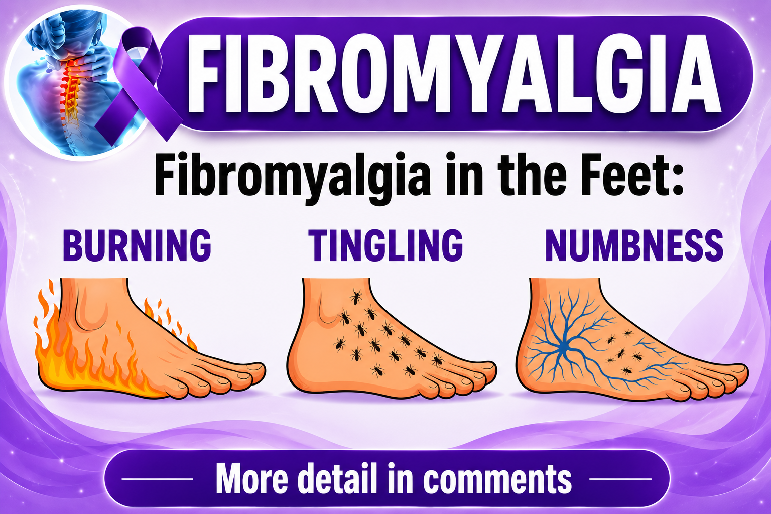 Fibromyalgia and Your Feet: Burning, Tingling & Numbness — Understanding These Symptoms 💜🦶